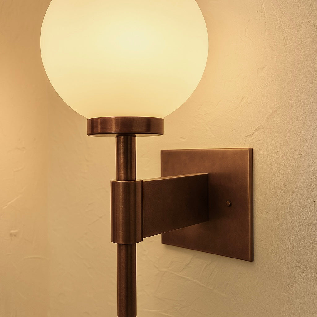 The Lighting Agency - Handmade Pendulum Ball Brass Wall Light