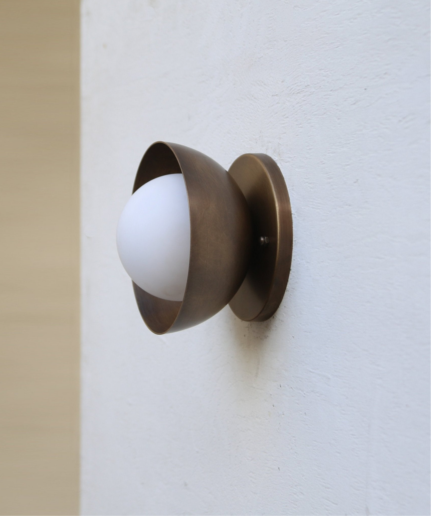 Handmade Mid Century Brass Wall Light