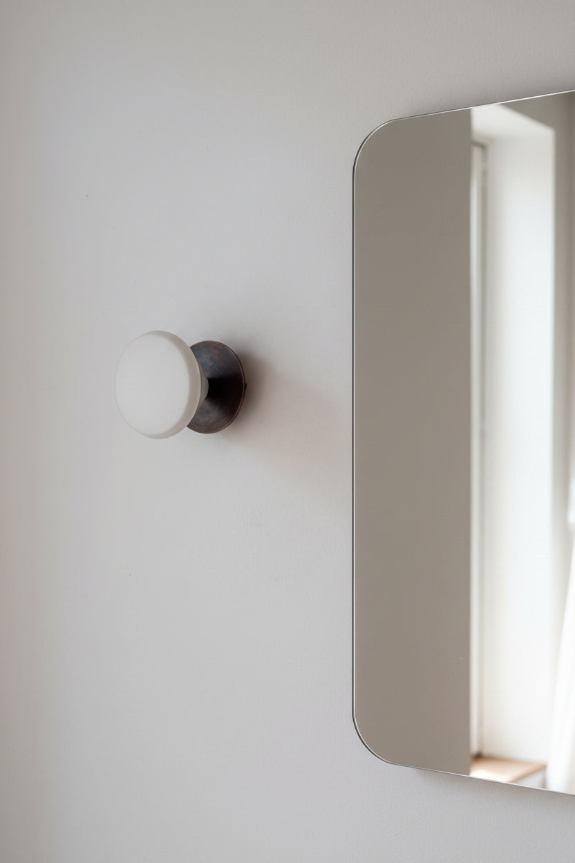 Handmade Aria Milk Glass Wall Light