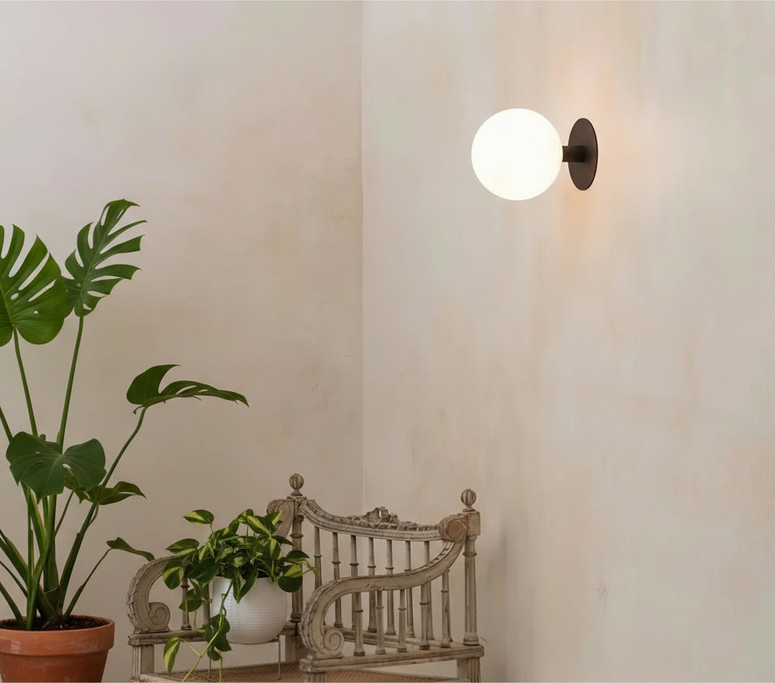 Vasha Glass Wall Light - The Lighting Agency