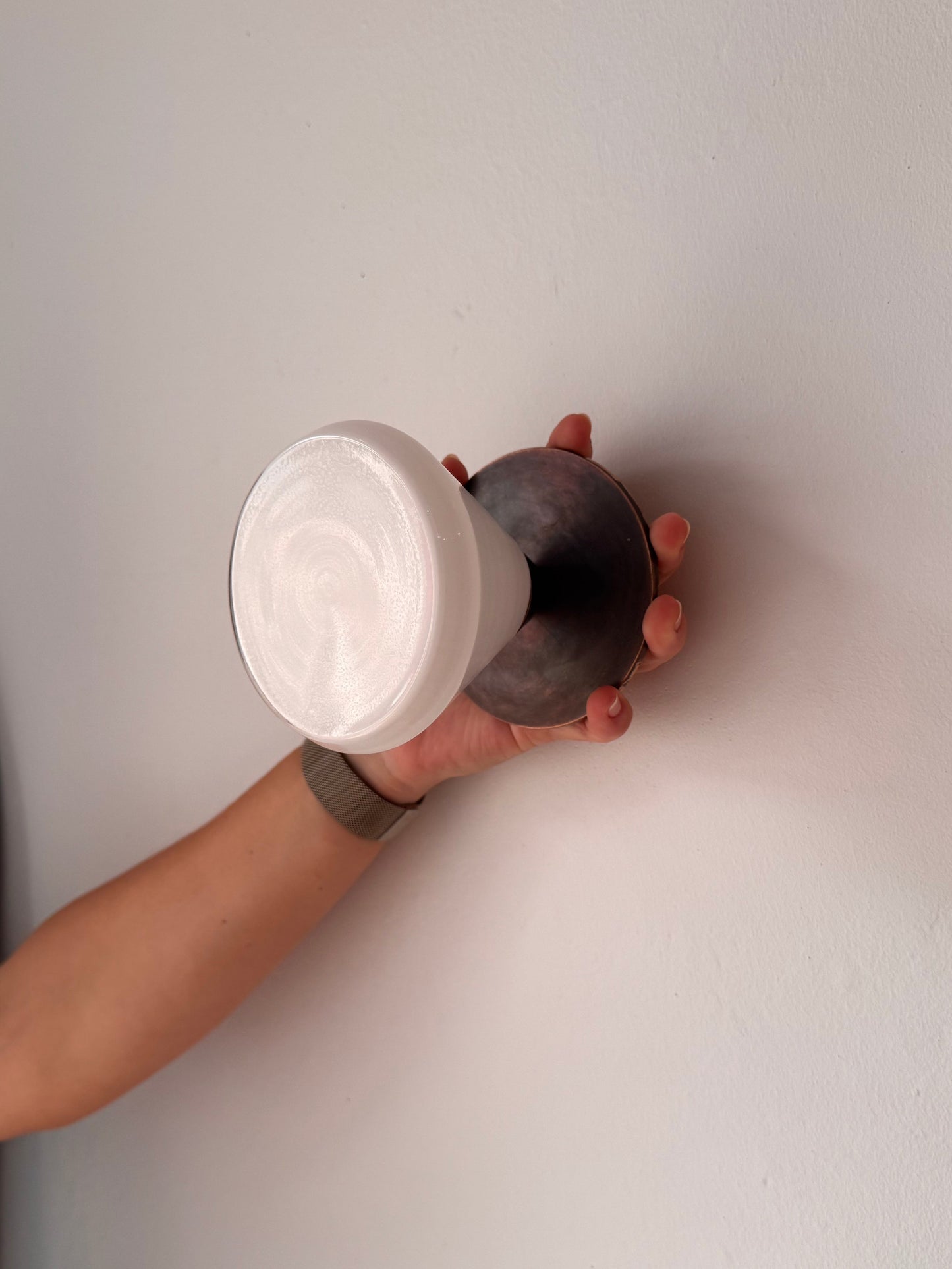 Handmade Aria Milk Glass Wall Light