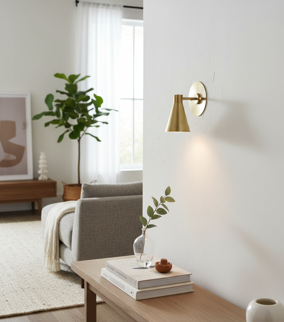 The Lighting Agency - Handmade Contories Brass Wall Light 