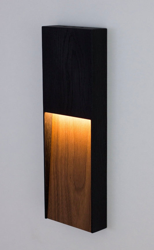 Slim Dark Wallnut Wall Light