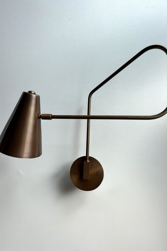 Handmade Brass Adjustable Swing Wall Light