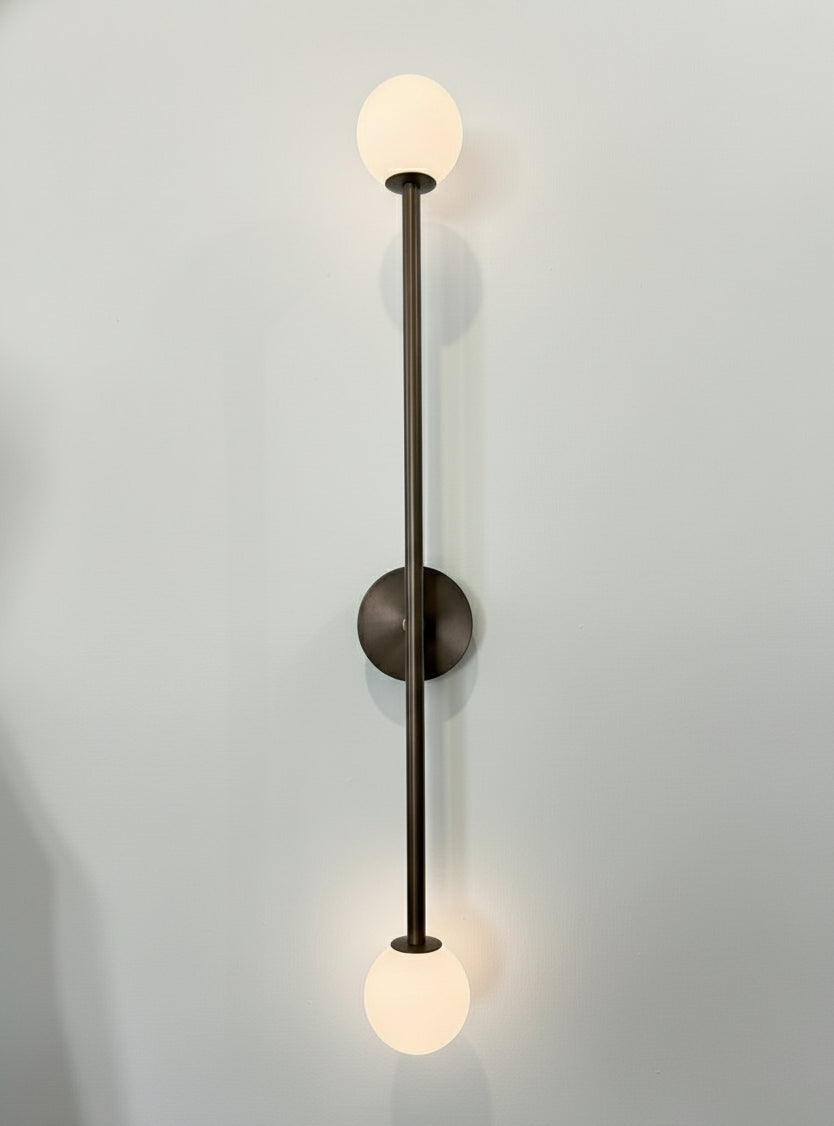 Handmade Slimline Dual Ball Wall Light
