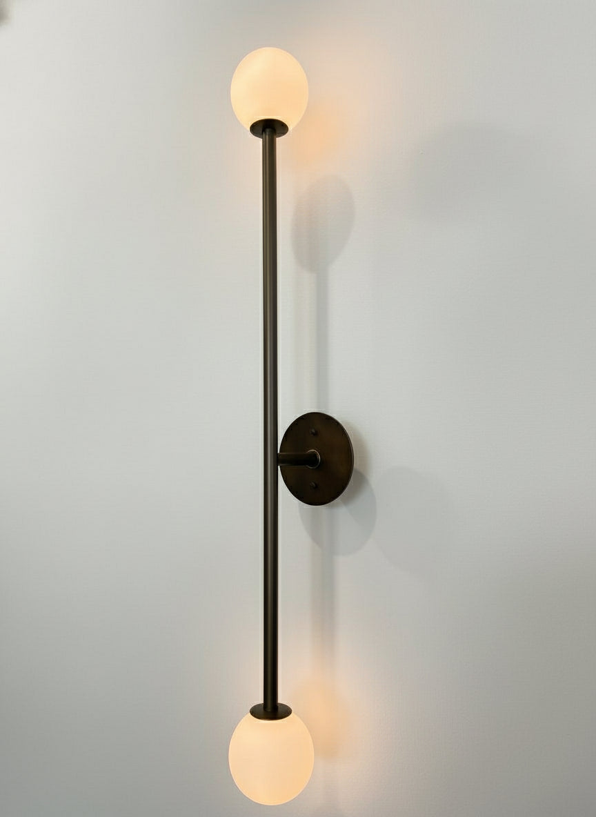 Handmade Slimline Dual Ball Wall Light 