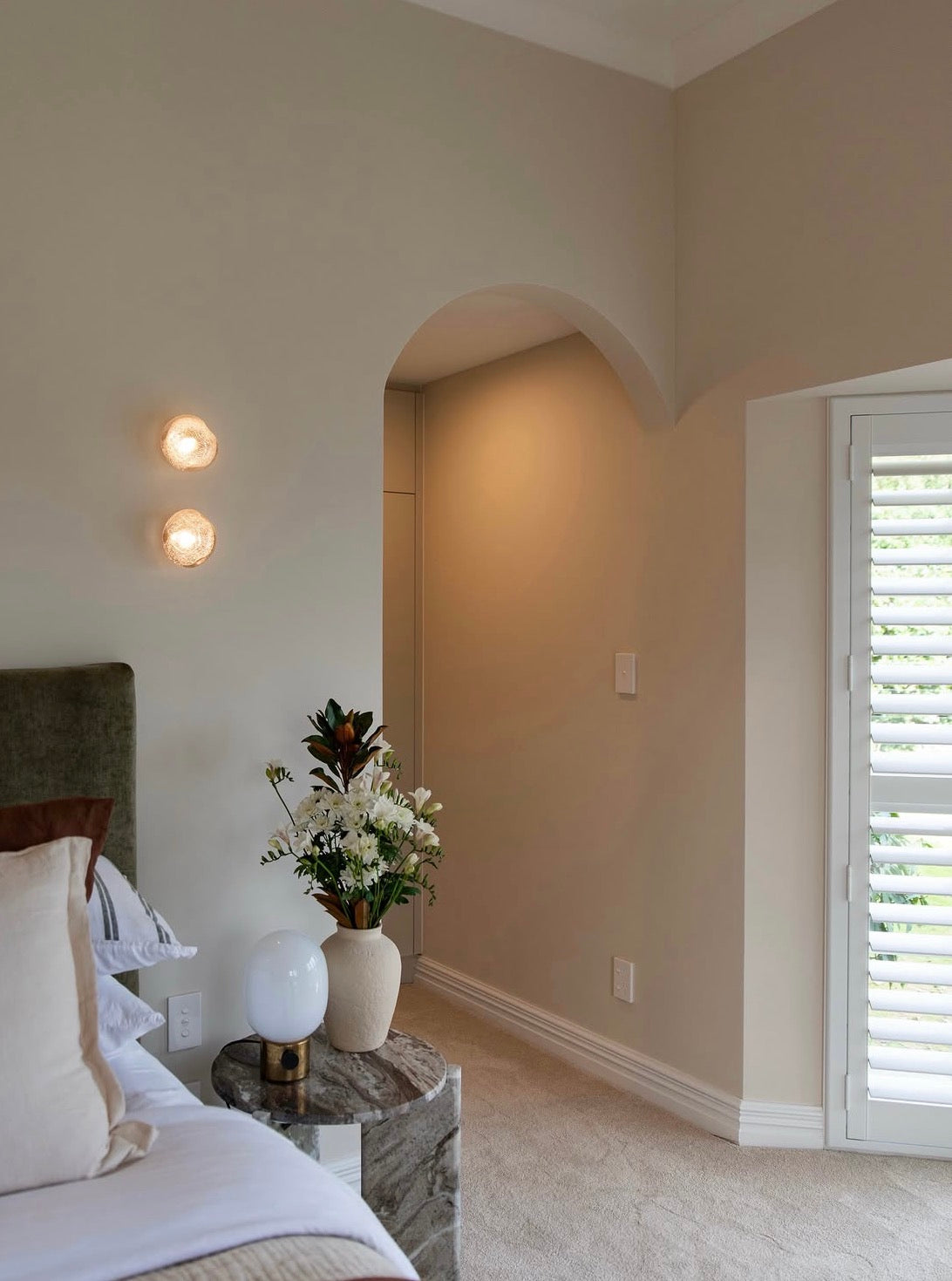 Willow Bubble Blown Glass Wall Light