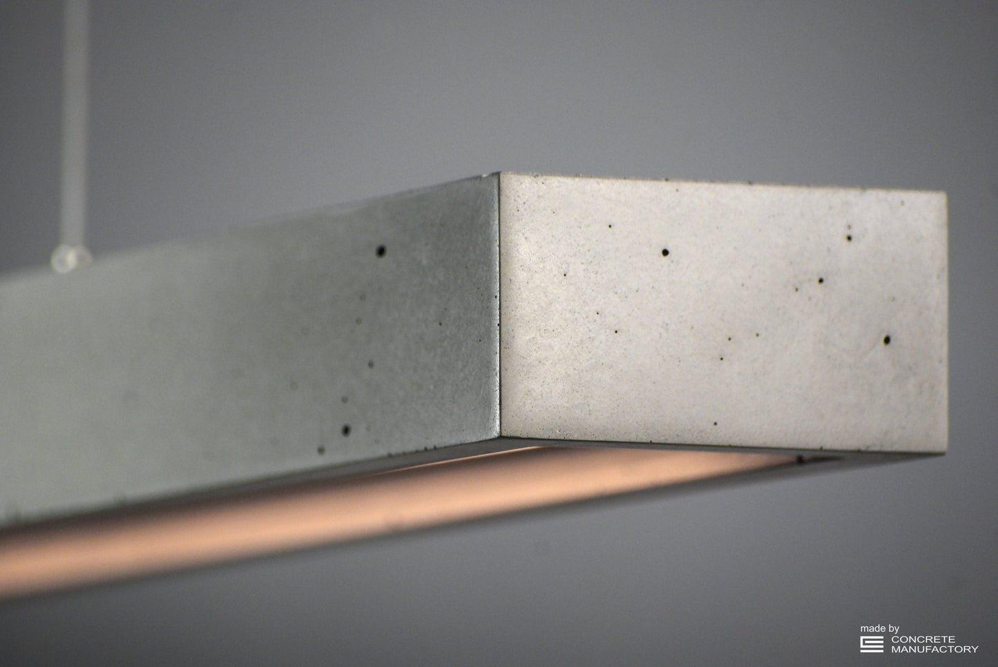 Concrete Linear Pendant Light - The Lighting Agency