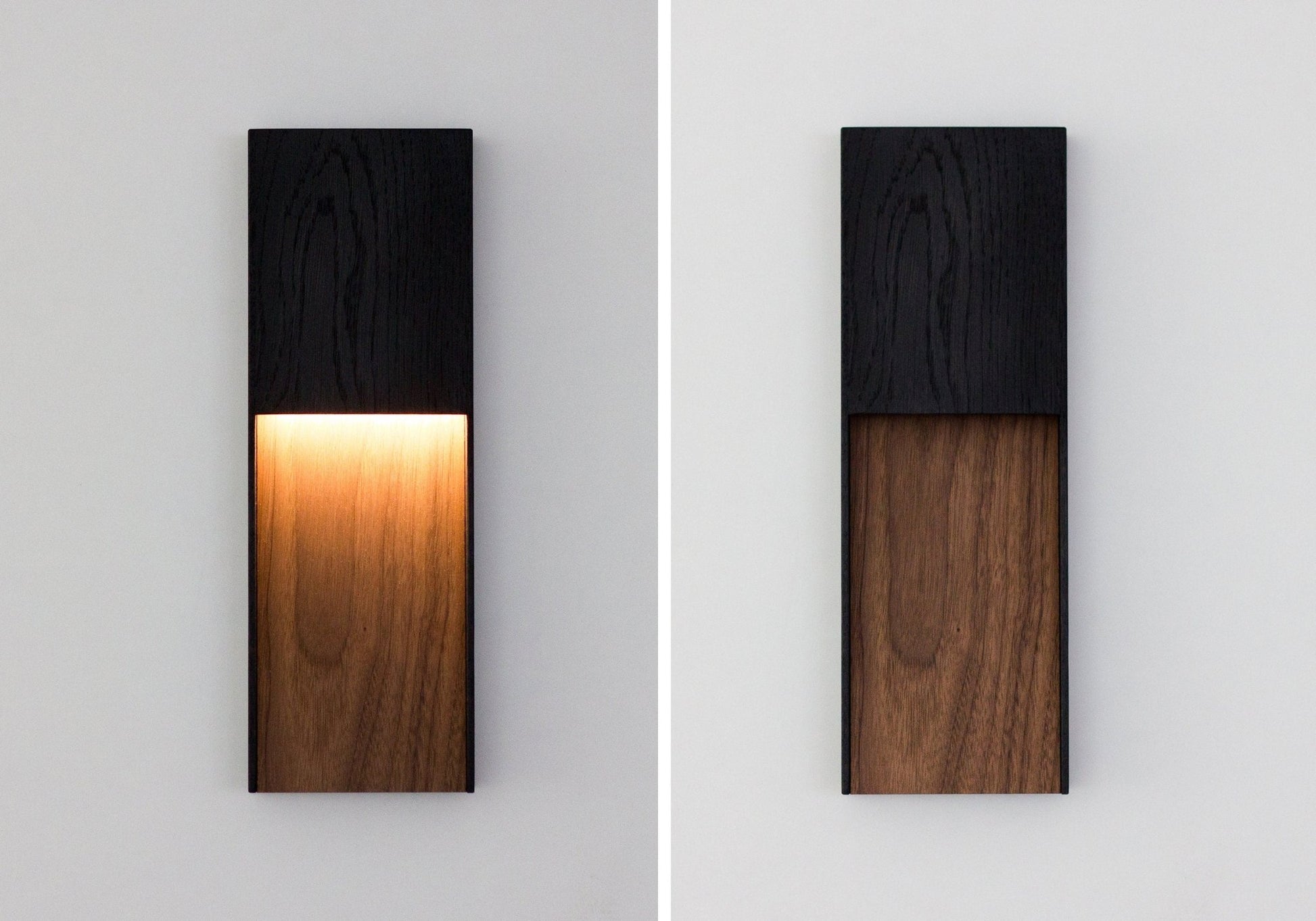 Lux Dark Wallnut Wall Light - The Lighting Agency