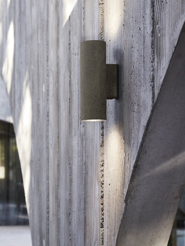 Loka Cement Outdoor Wall Light - The Lighting Agency