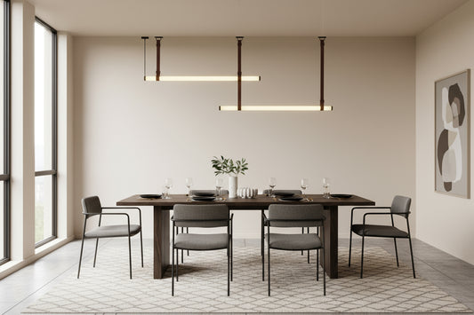 Twin Belt Linear Pendant Light - The Lighting Agency