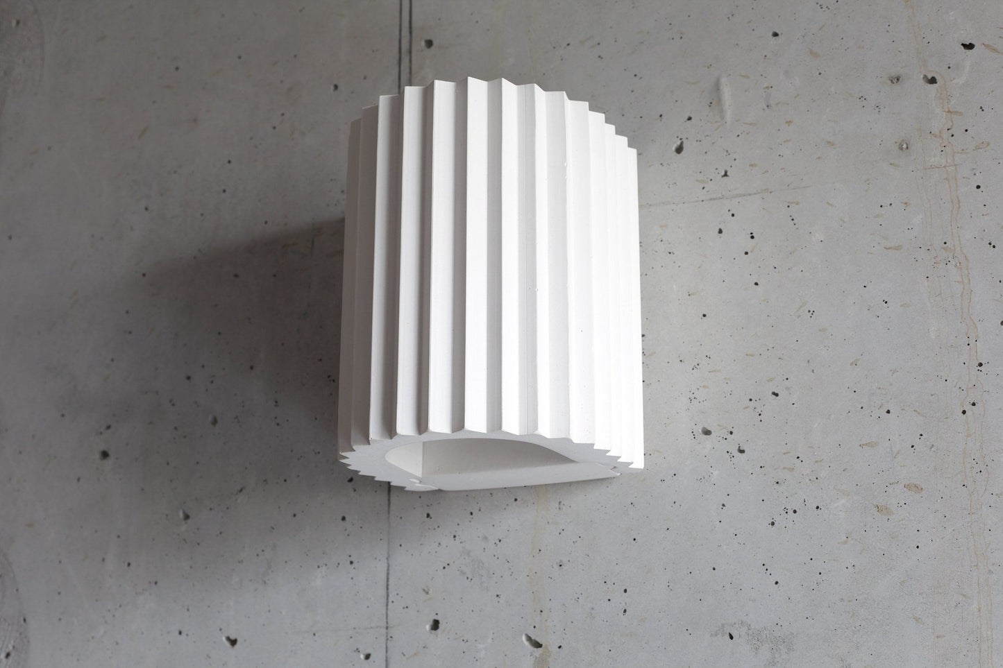 Ribbed Plaster Wall Light - The Lighting Agency