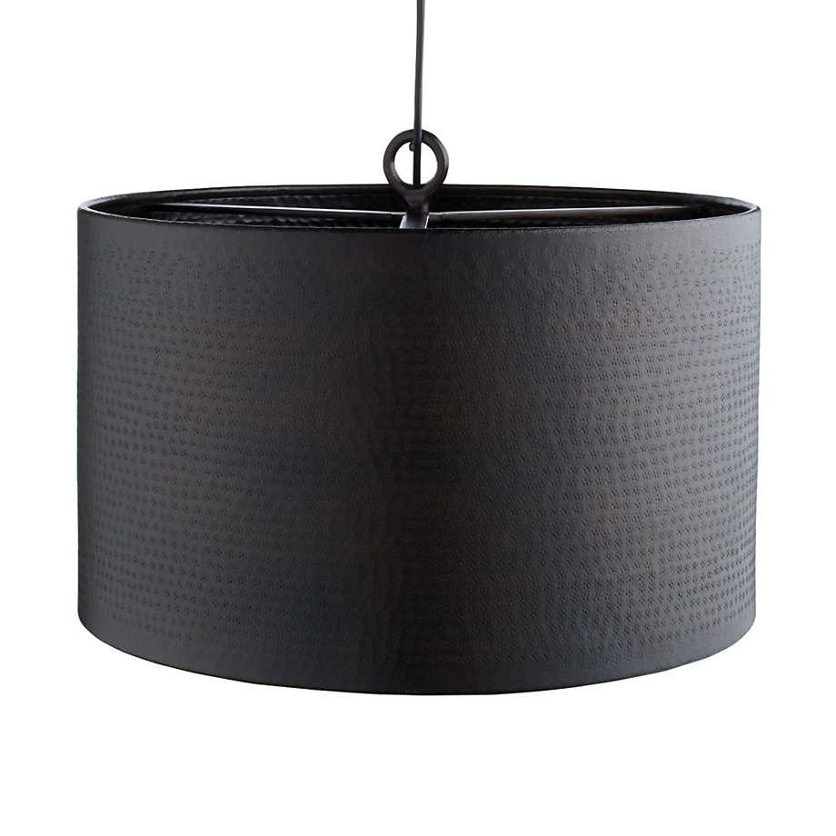 Black Hammered Brass Pendant Light - The Lighting Agency