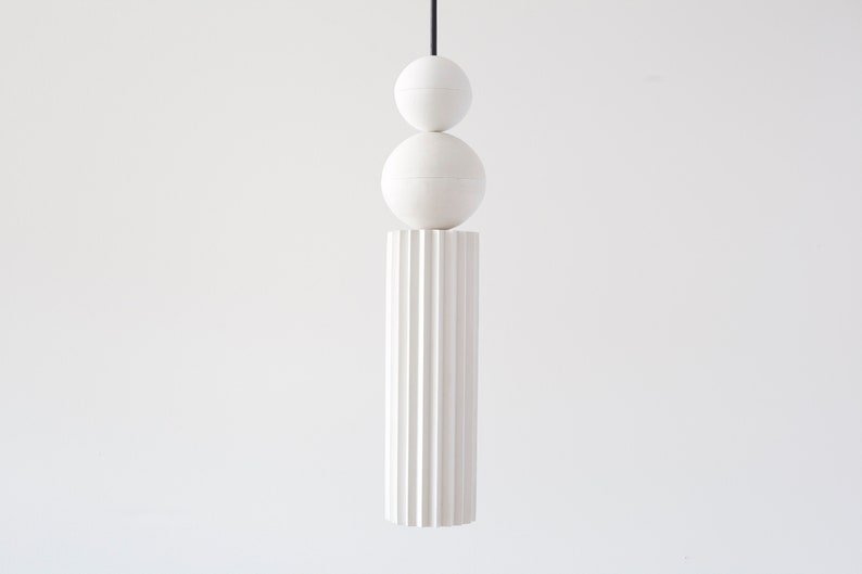 Cylinder Plaster Pendant Light - The Lighting Agency