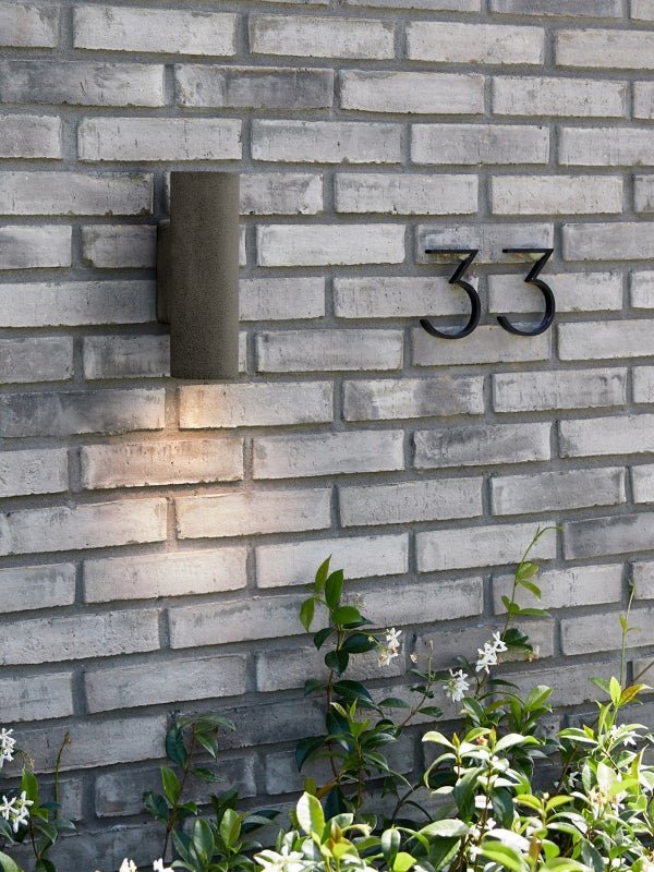 Loka Cement Outdoor Wall Light - The Lighting Agency