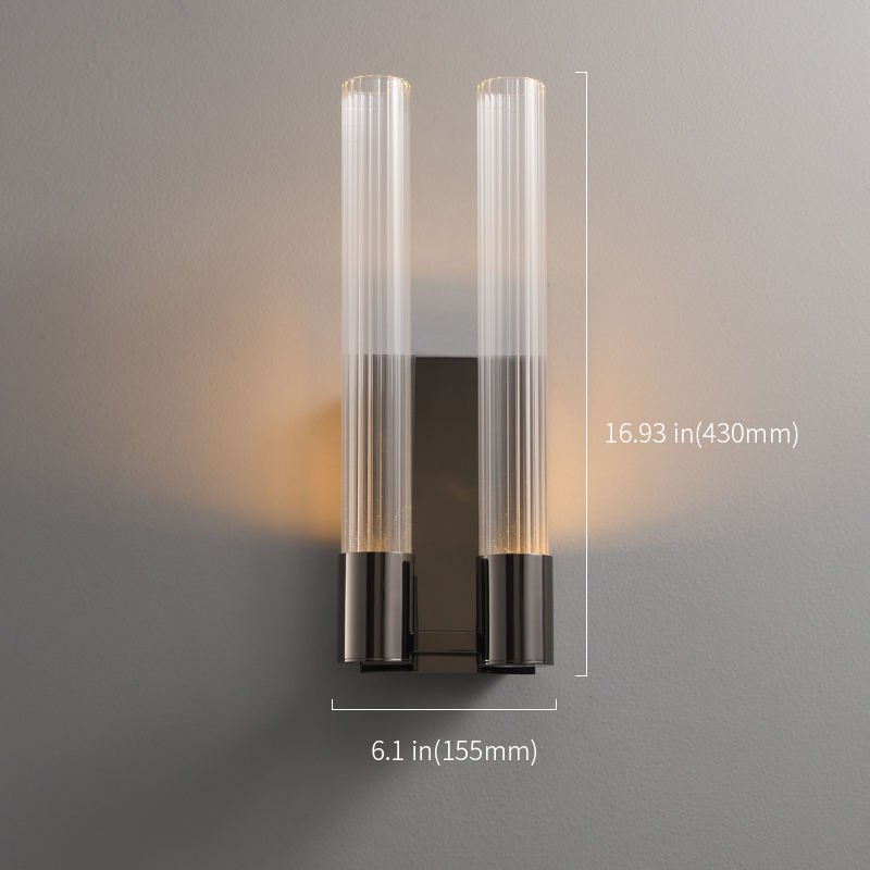 Pin Fluted Brass Wall Light - The Lighting Agency