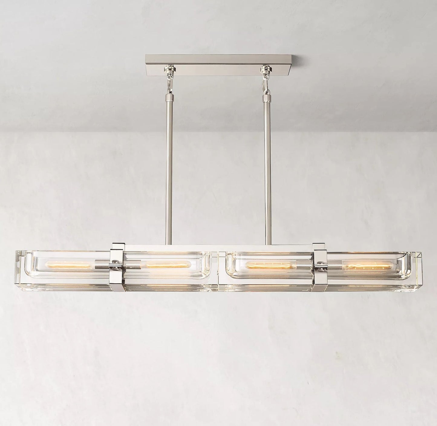 Zeska Glass Linear Pendant Light - The Lighting Agency