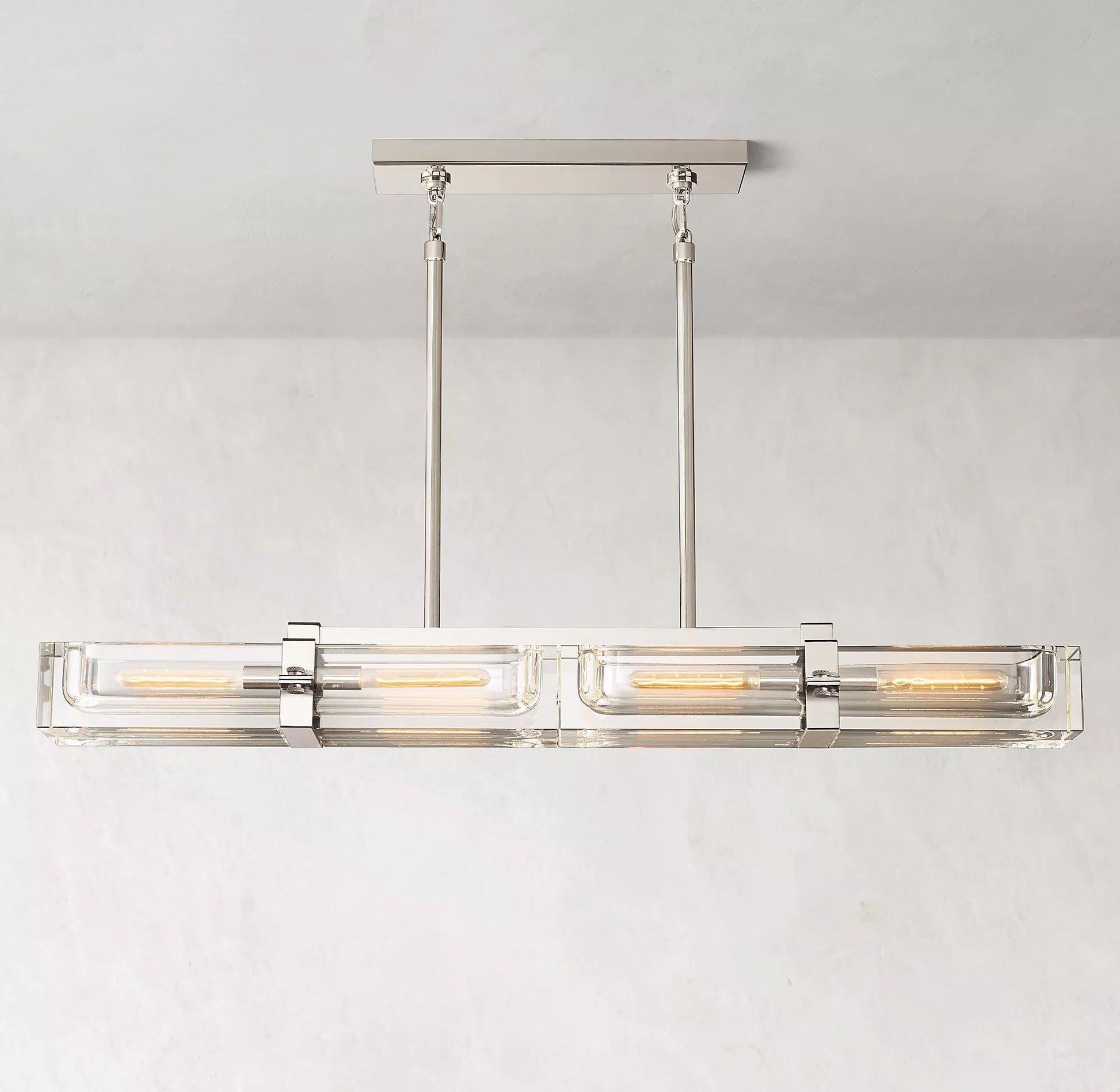 Zeska Glass Linear Pendant Light - The Lighting Agency