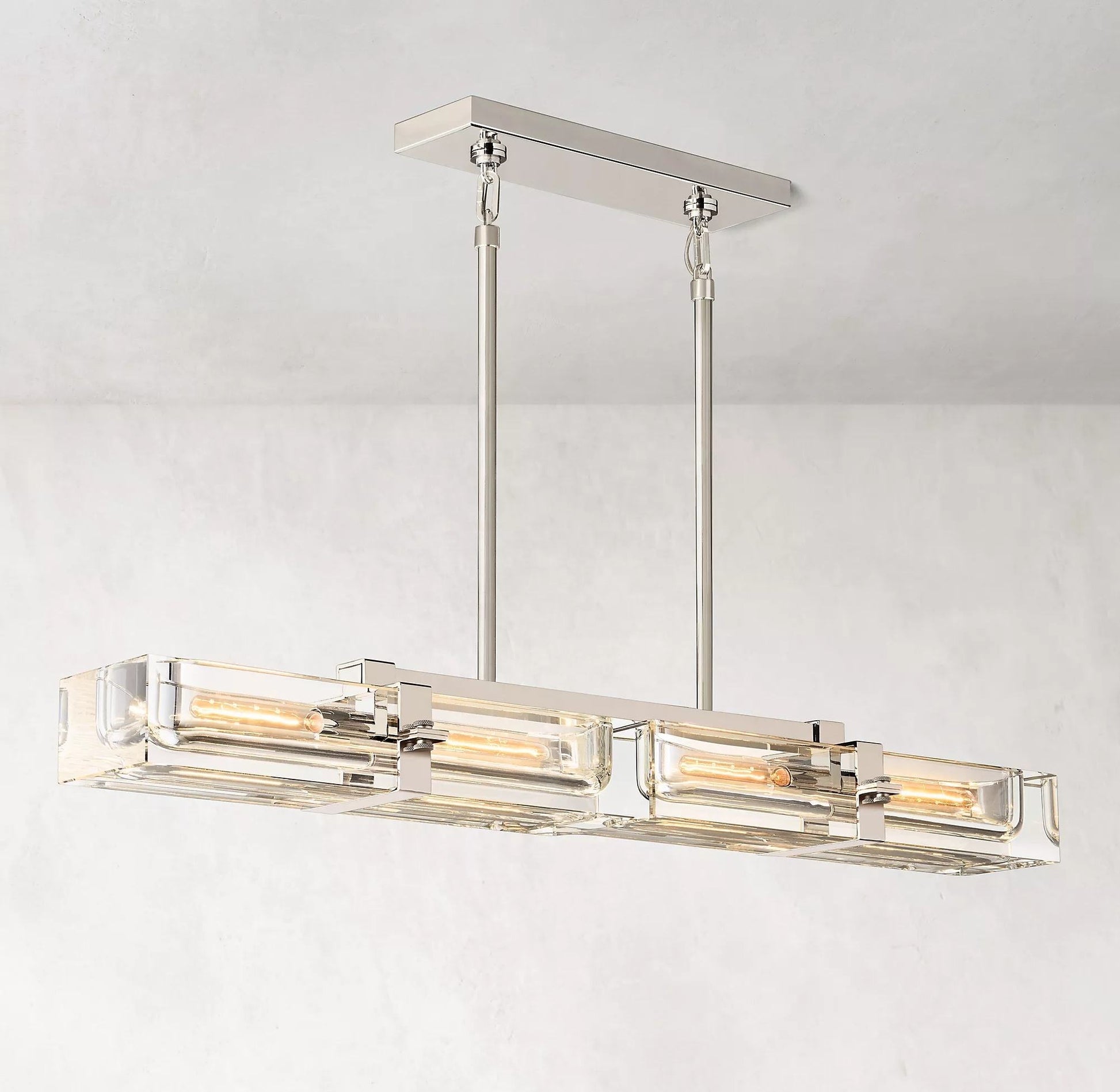 Zeska Glass Linear Pendant Light - The Lighting Agency