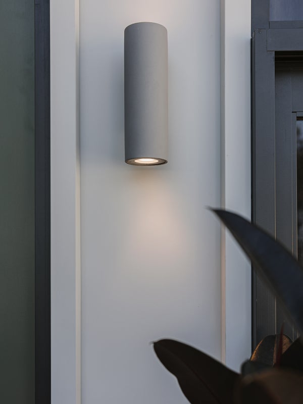 Loka Cement Outdoor Wall Light - The Lighting Agency