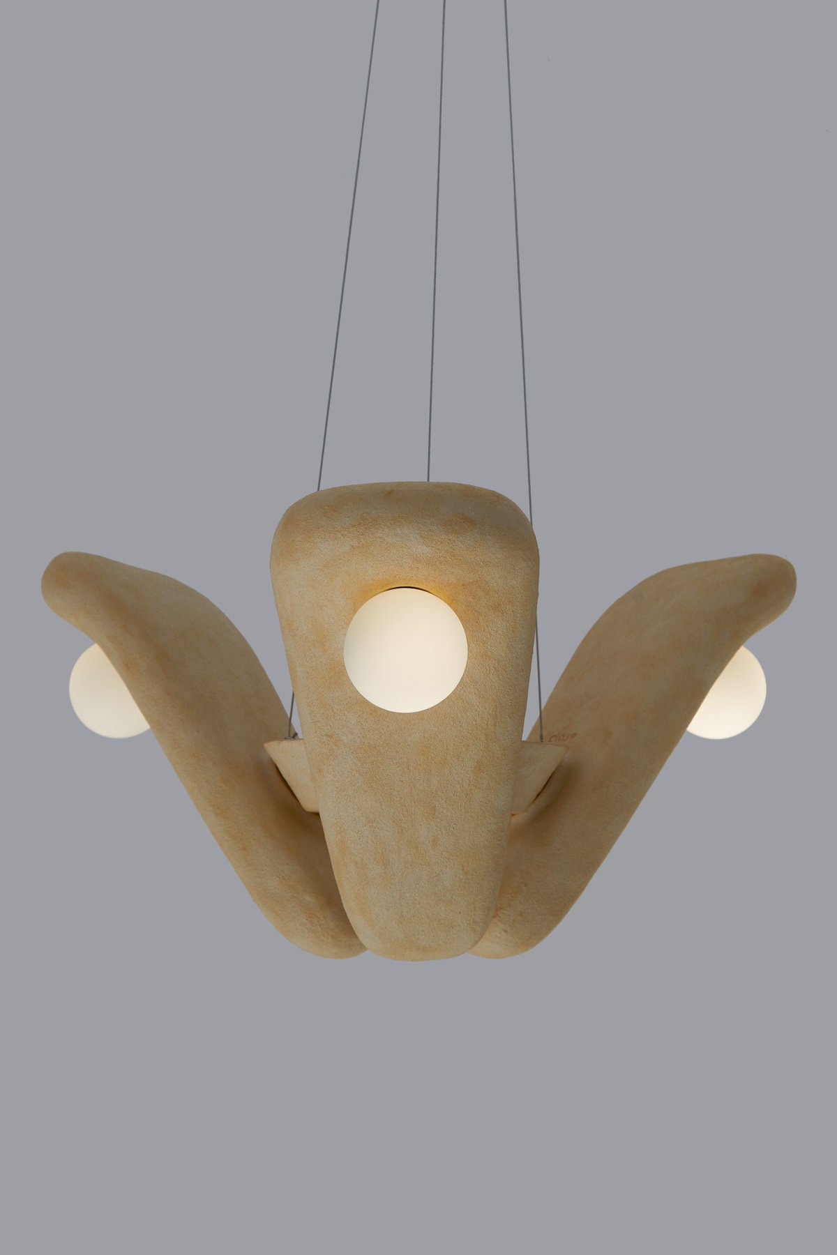 Bow L Clay Handmade Pendant Light - The Lighting Agency