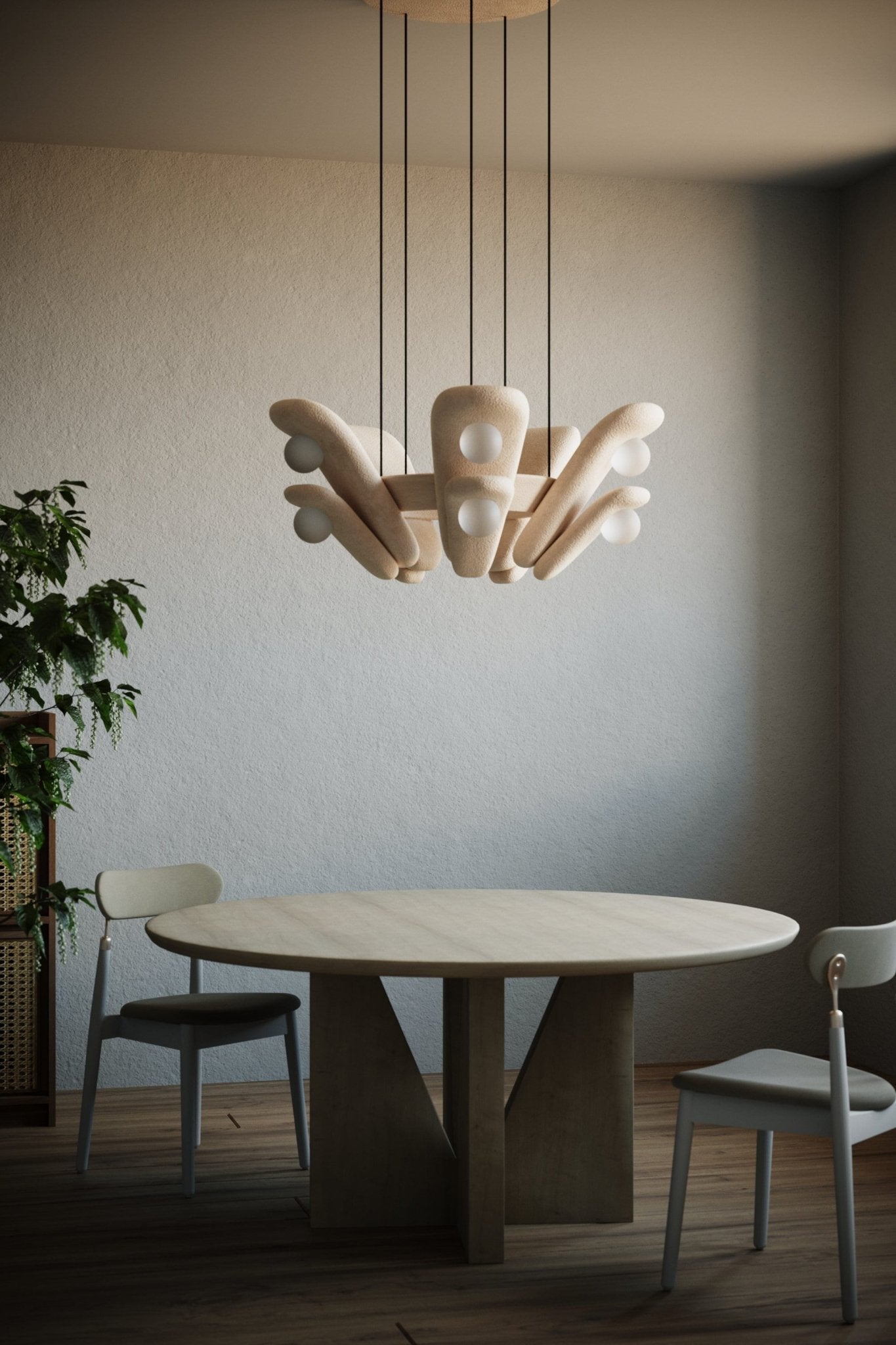 Bow XL Handmade Clay Pendant Light - The Lighting Agency