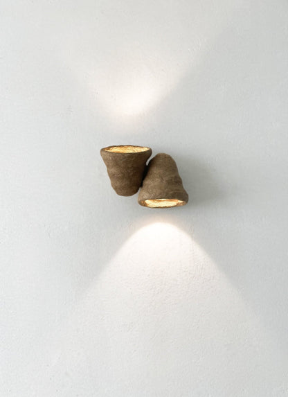 Twin Short Clay Wall Light - The Lighting Agency