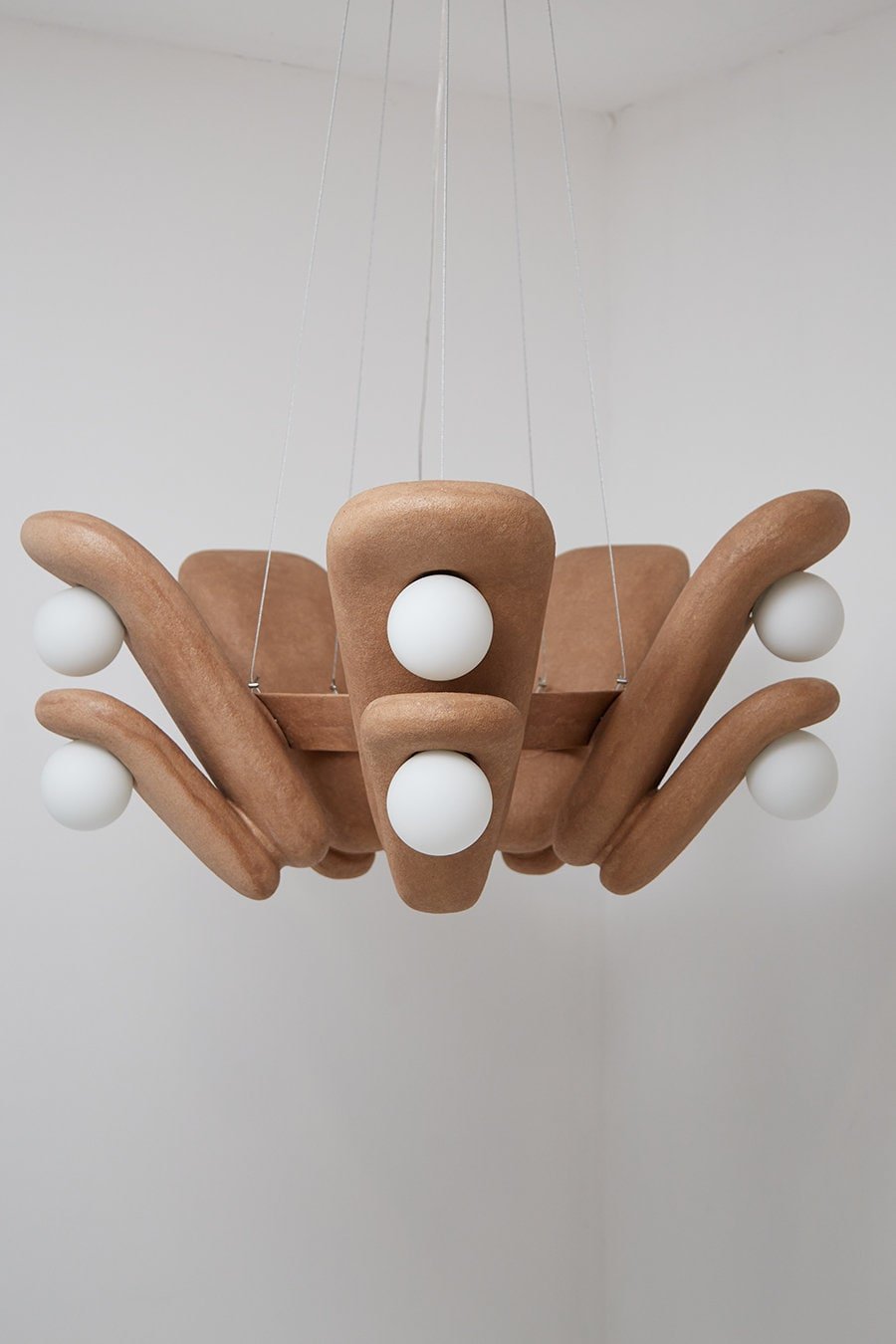 Bow XL Handmade Clay Pendant Light - The Lighting Agency