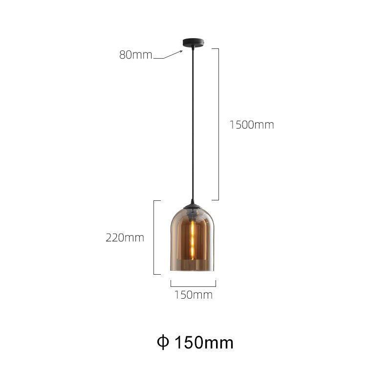 Iron Glass Pendant Light - The Lighting Agency