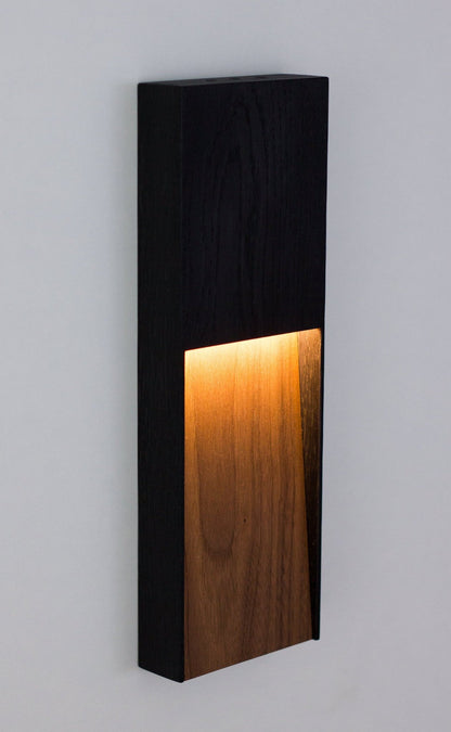 Lux Dark Wallnut Wall Light - The Lighting Agency